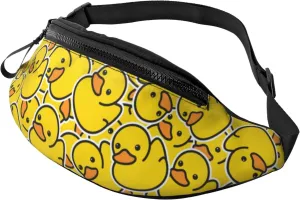 Cute Rubber Ducky Fanny Pack Crossbody Waist Bag Pack for Men Women. Belt Bag for Travel Walking Running Hiking Fishing.