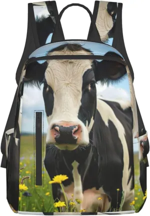 Dairy Cow Print Lightweight Hiking Backpack Travel Bags Casual Daypacks Unisex Polyester backpacks