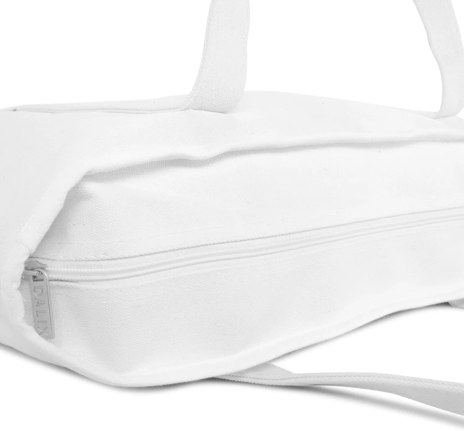 DALIX Large Canvas Tote Bag for Women Work Bag Beach Totes Monogrammed White A - Z