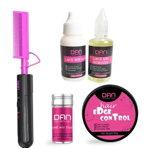 DAN Technology dan hot comb set hot comb  wig gule, red