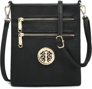 Dasein Women Small Crossbody Bag Lightweight Shoulder Purses Multi Zipper Pockets Phone Purse Handbag