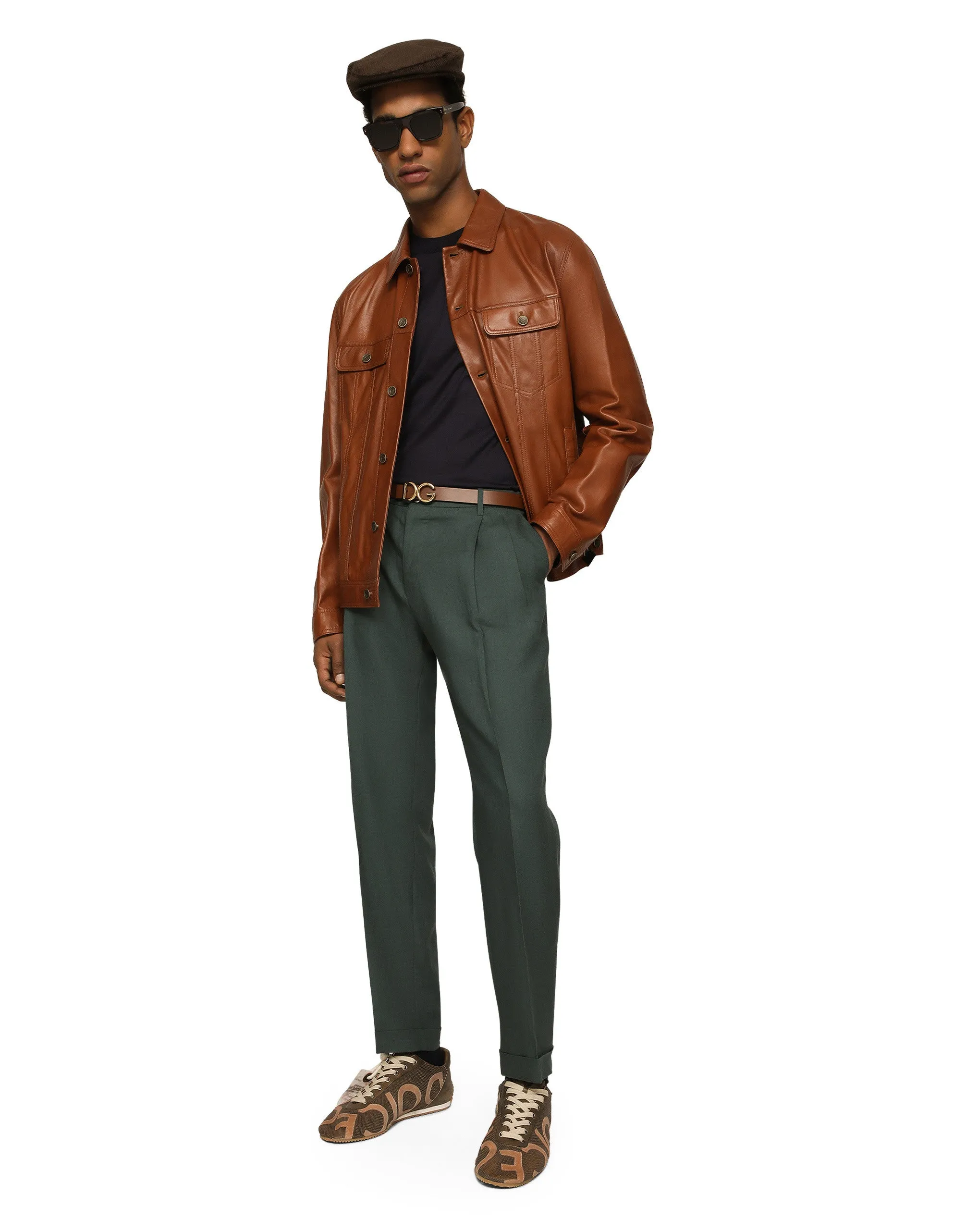 Dauphine leather belt