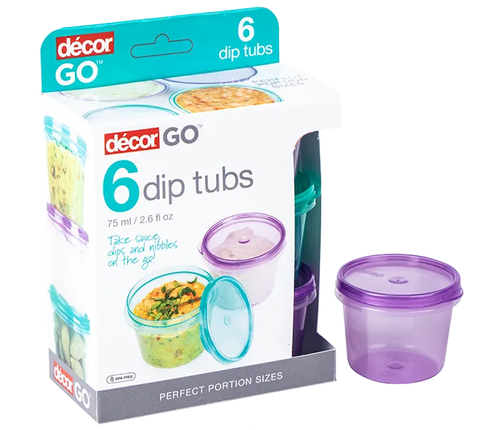 Décor Go™ Dressing Tubs 75ml – 6 Pack