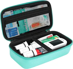 Diabetic Travel Case for Supplies - Portable Diabetes Carrying Case for Glucose Monitor, Insulin Pens, Test Strips, Lancets