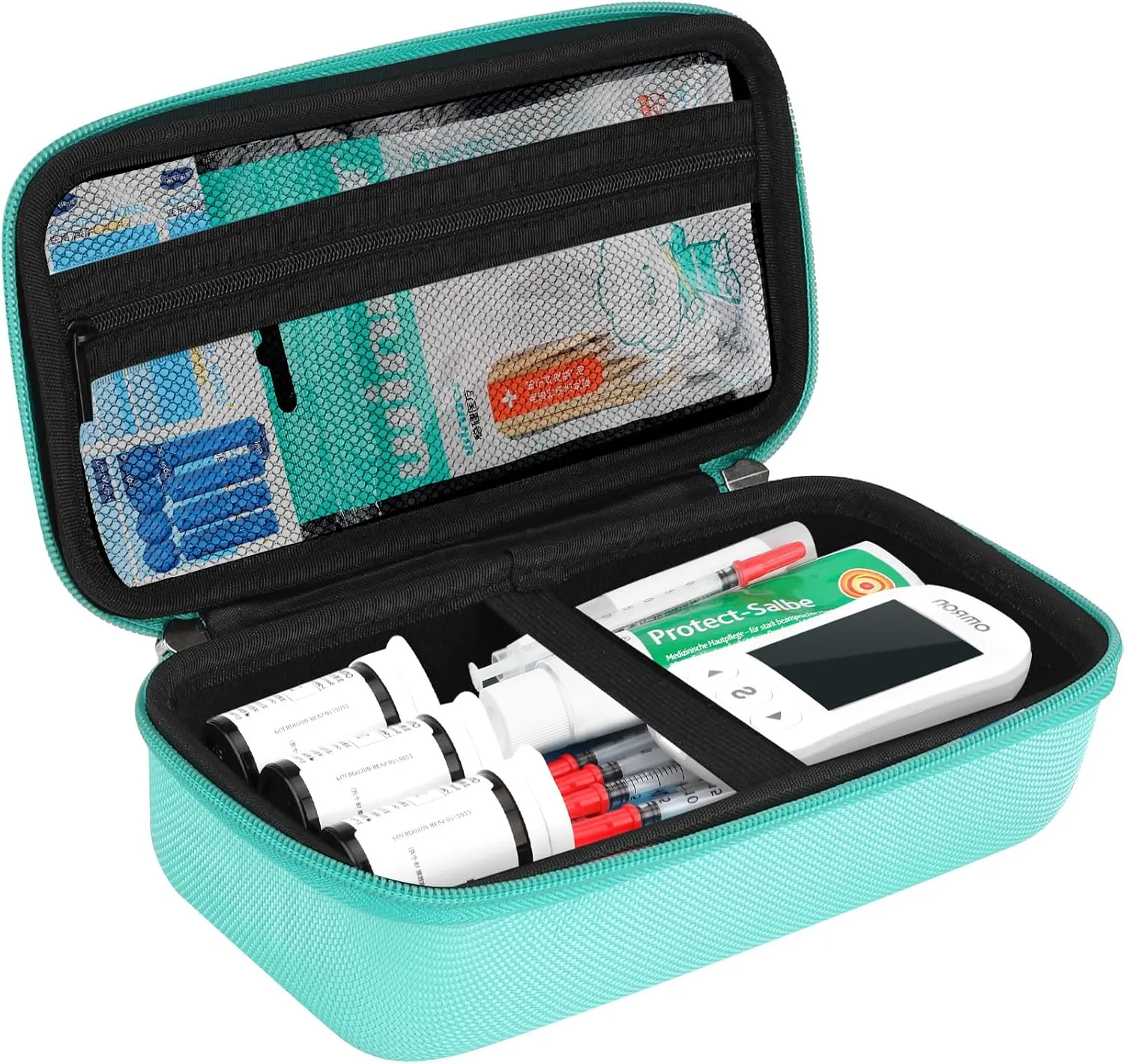 Diabetic Travel Case for Supplies - Portable Diabetes Carrying Case for Glucose Monitor, Insulin Pens, Test Strips, Lancets