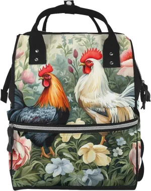 Diaper Bag Backpack Rooster Nappy Backpack Maternity Baby Nappy Bag Changing Bags for Travel