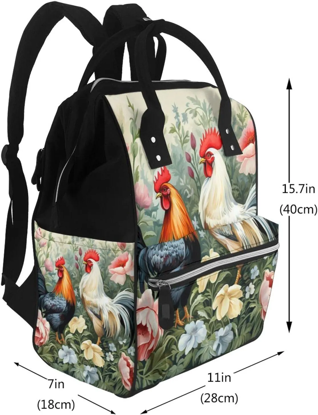 Diaper Bag Backpack Rooster Nappy Backpack Maternity Baby Nappy Bag Changing Bags for Travel