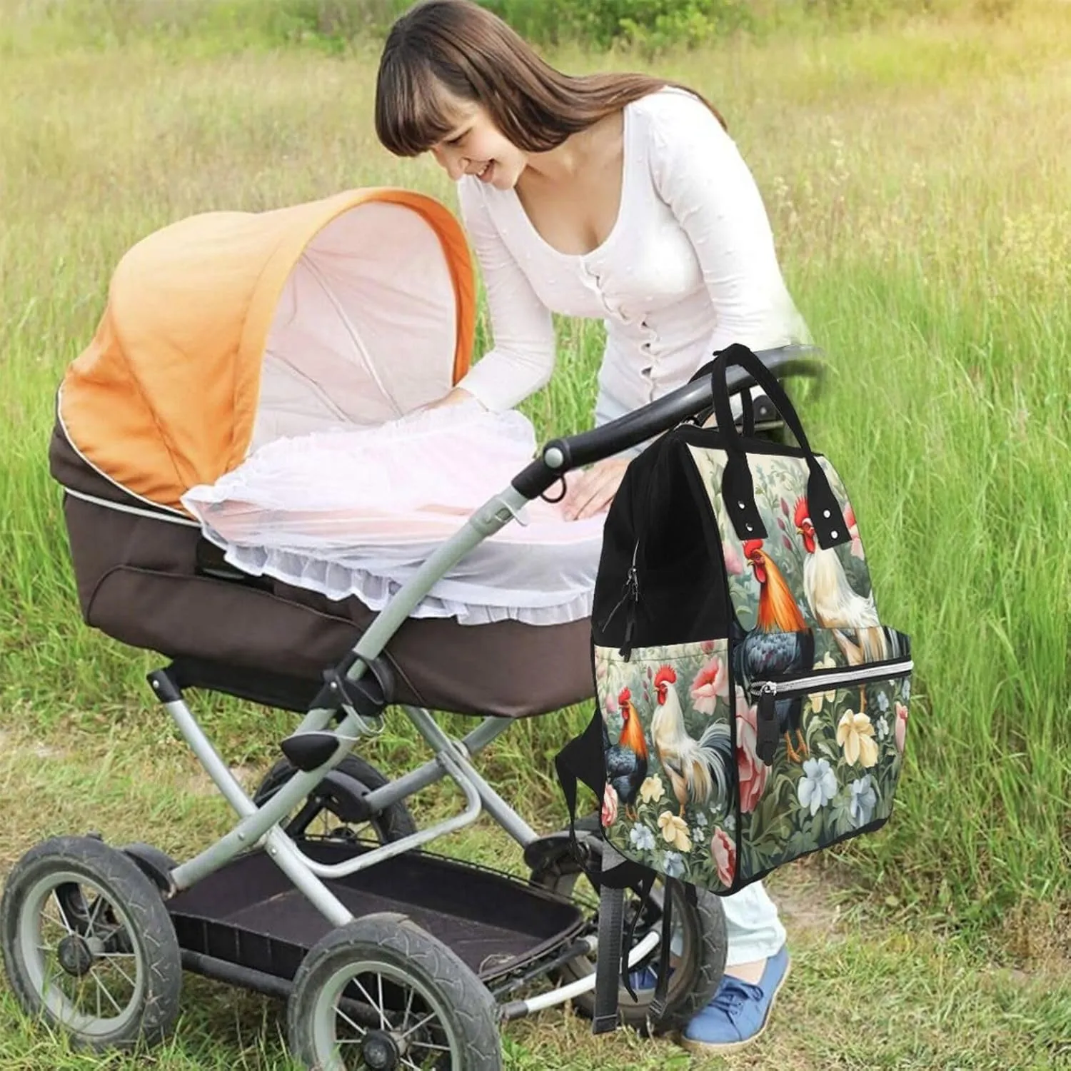 Diaper Bag Backpack Rooster Nappy Backpack Maternity Baby Nappy Bag Changing Bags for Travel
