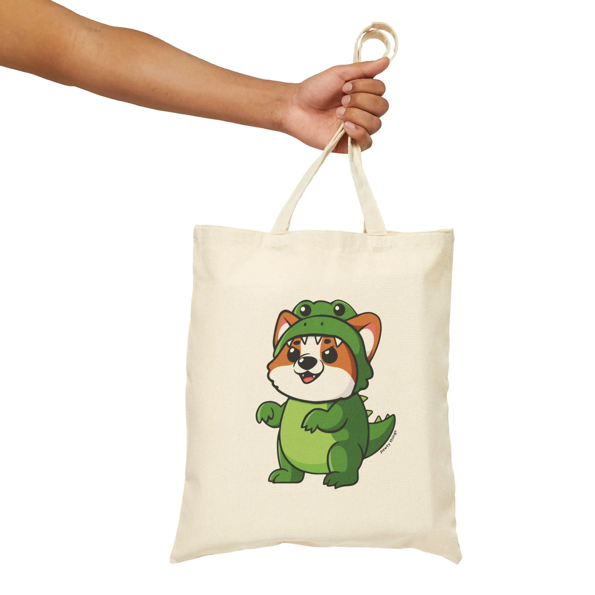 Dino Corgi Tote Bag