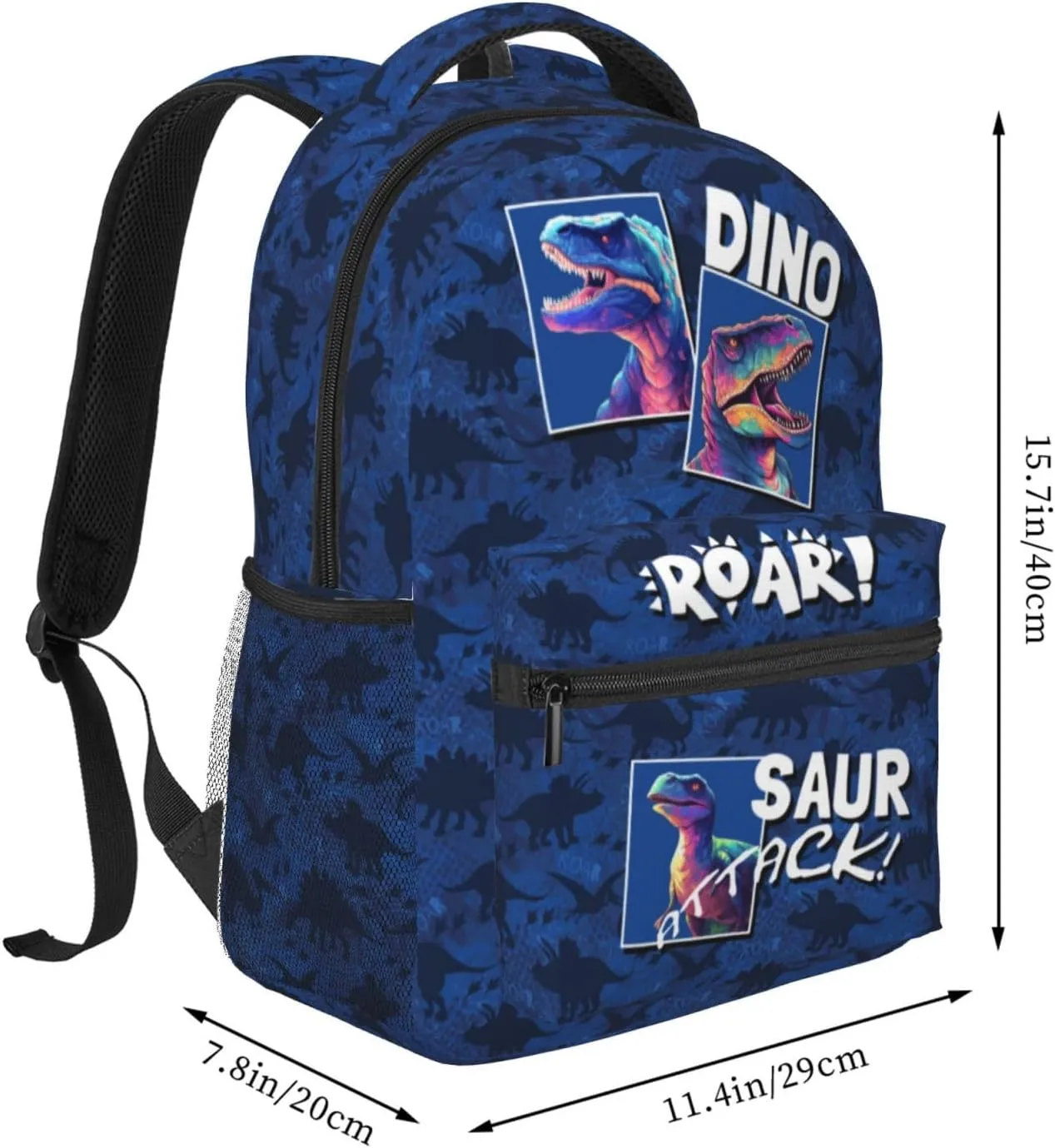 Dinosaur Backpack Blue Dinosaurios Backpacks Travel Backpack Funny Simple Modern Backpacks Cute Waterproof Animal Dinosaur Bookbag Trendy Simply Animals Lightweight Backpack