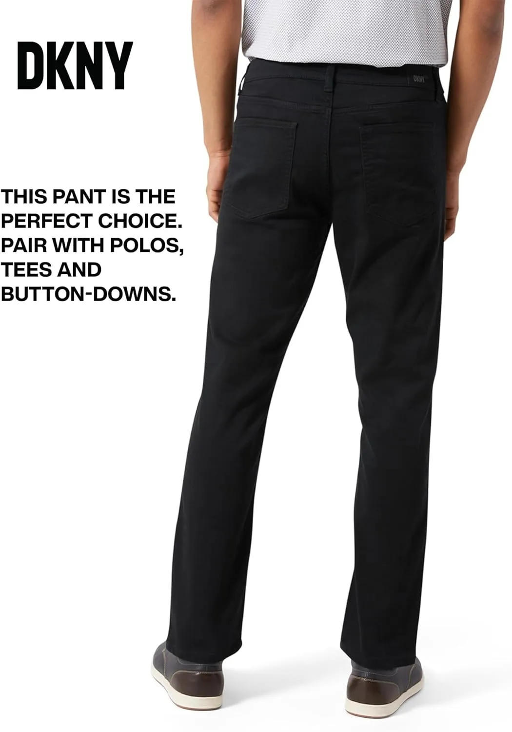 DKNY Mens Pants - Slim Fit Business Casual Pants for Men | Ultra Soft Mens Chino Stretch Work Pant | Everyday Casual Slacks