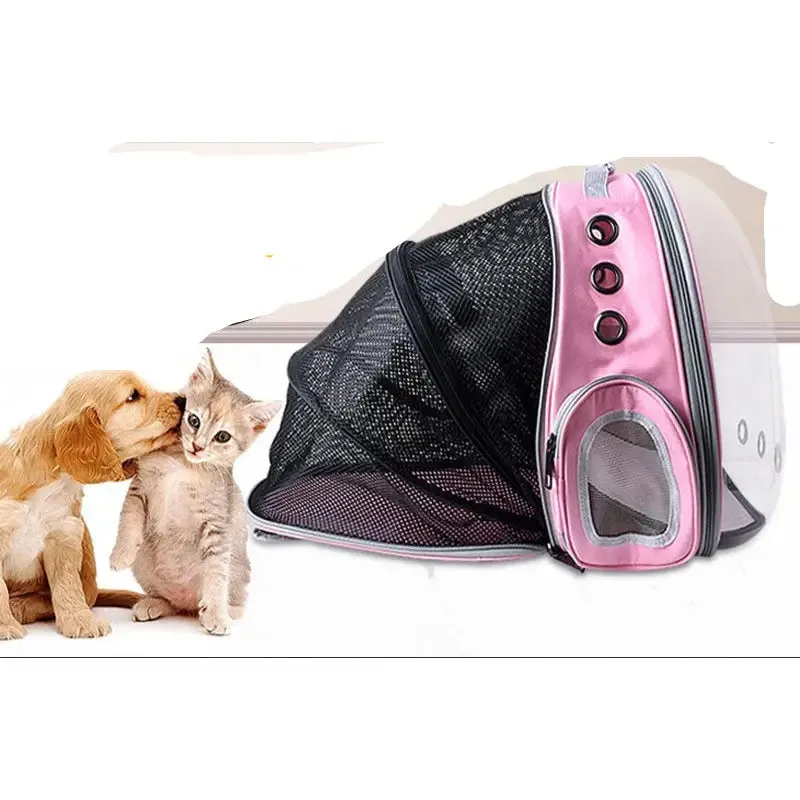 Dogs and Cats Pet Space Expandable Backpacks
