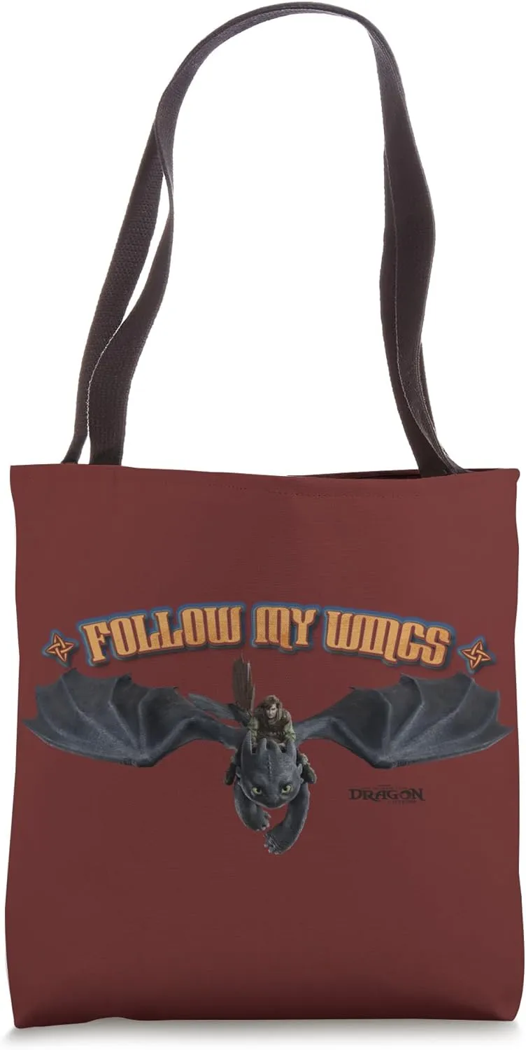 DreamWorks Dragons Toothless and Hiccup Follow My Wings Tote Bag