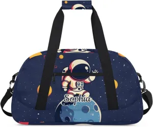 Duffel Bags for Kids Gym Bag with Name Personalized Small Dance Bag for Girls Luggage Bags Kids Duffel Bag Boy Cute Astronaut