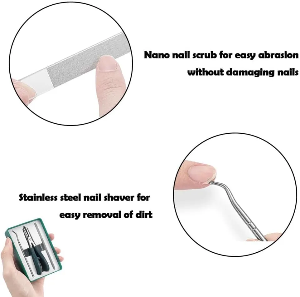 Eagle Beak Beveled Nail Clippers, Three Sets of Eagle Beak Beveled Nail Clippers, Super Sharp Oblique Nail Clipper for Thick Nails, Seniors & Ingrown Care (1Set-A)