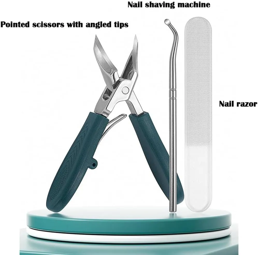 Eagle Beak Beveled Nail Clippers, Three Sets of Eagle Beak Beveled Nail Clippers, Super Sharp Oblique Nail Clipper for Thick Nails, Seniors & Ingrown Care (1Set-A)