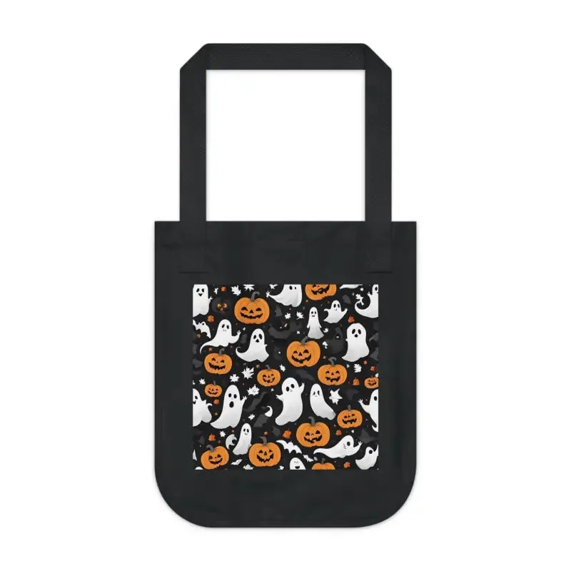 Eco Friendly Halloween Canvas Tote with Jack o Lanterns
