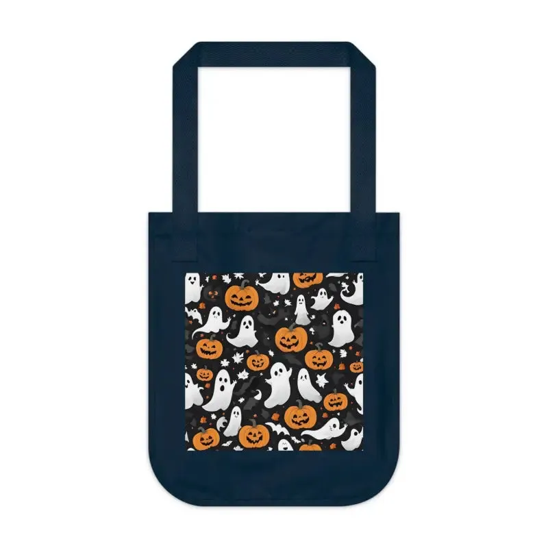 Eco Friendly Halloween Canvas Tote with Jack o Lanterns