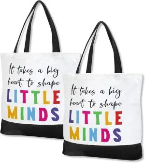 ECOHIP 2 Pack Totes Bag Teacher Appreciation Gifts for Women Christmas