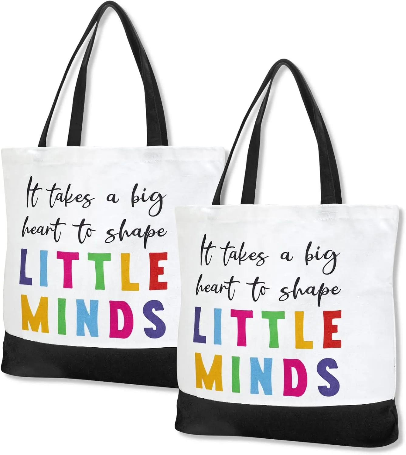 ECOHIP 2 Pack Totes Bag Teacher Appreciation Gifts for Women Christmas