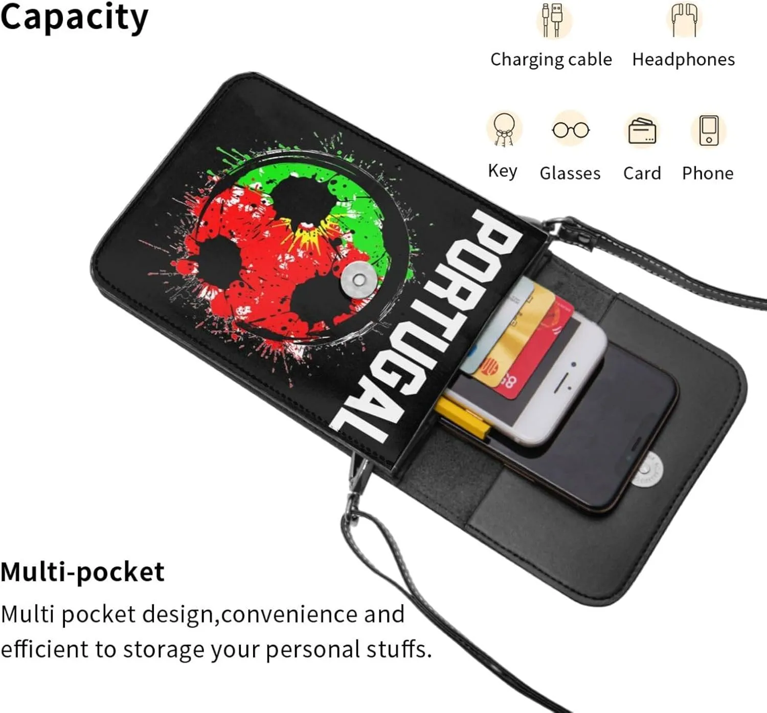 El Salvador Flag Leather Crossbody Phone Purse for Women Cute Wallet Bags Lightweight Mini Sling Bag