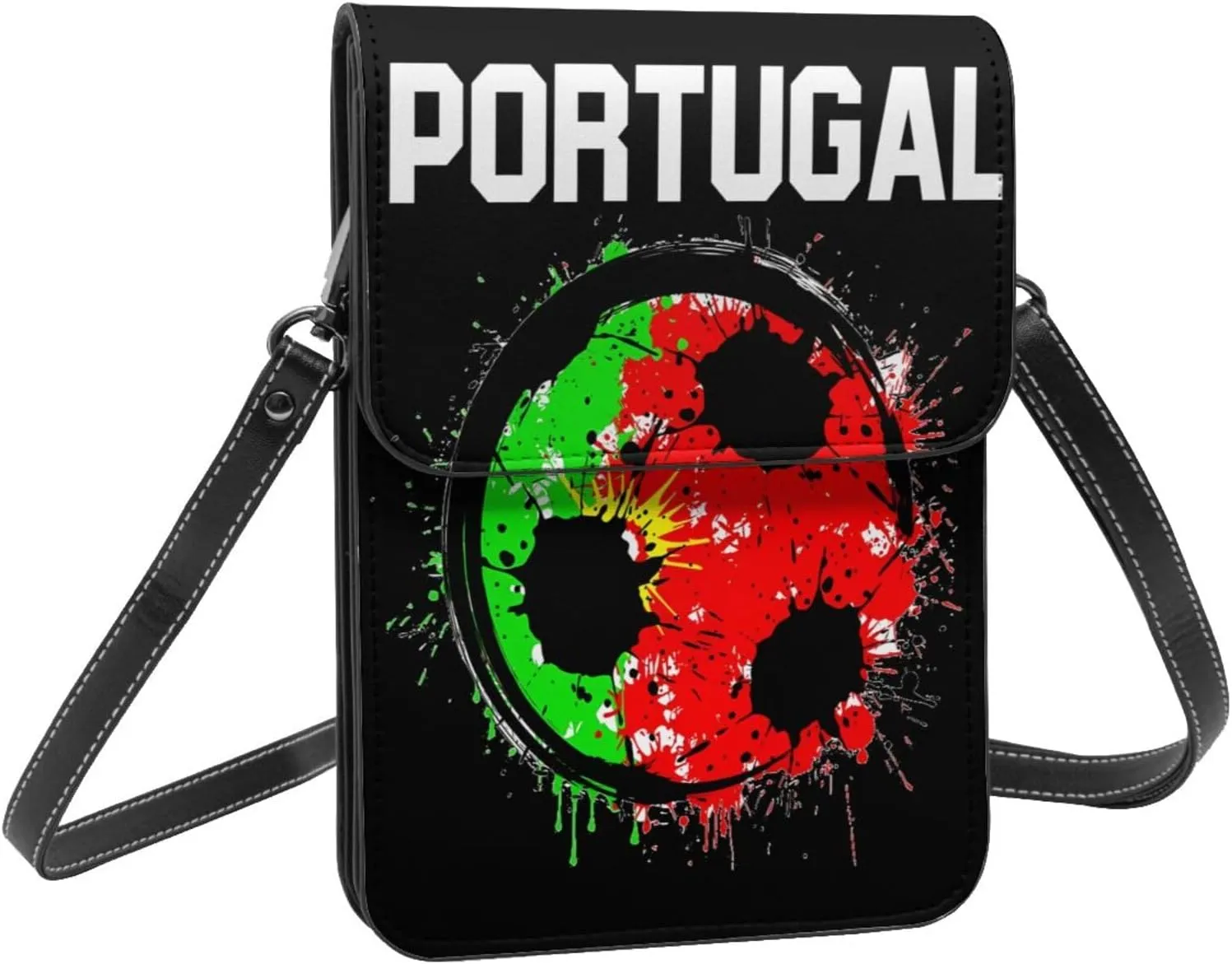 El Salvador Flag Leather Crossbody Phone Purse for Women Cute Wallet Bags Lightweight Mini Sling Bag