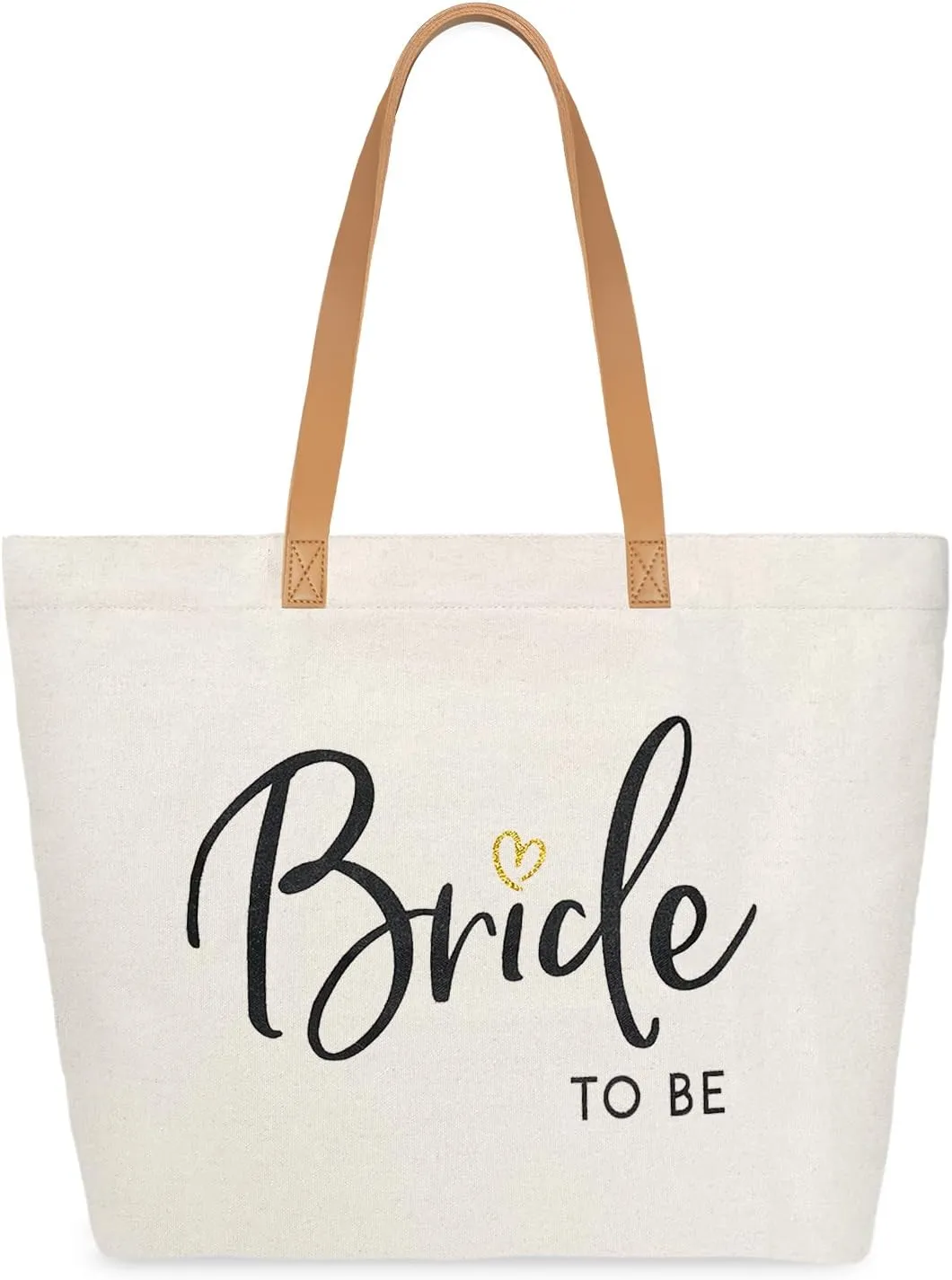 ELEGANTPARK Bride Gifts Bride to Be Bag Wedding Gifts Bridal Shower Bachelorette Party Honeymoon Large Travel Shoulder Bag Canvas Totes with Zipper