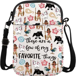 ENSIANTH Polynesian Princess Crossbody Purses - Maui Hei Hei Princess Fan Bag Gift