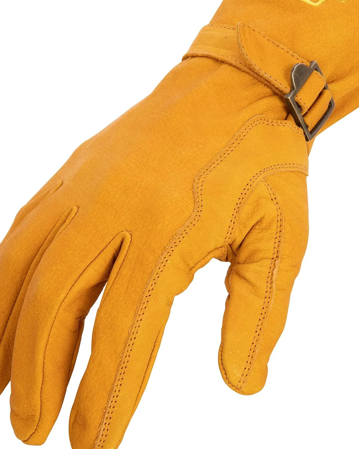 Estwing Classic Leather Driver Work Glove with Adjustable Wrist Strap in Russet Brown