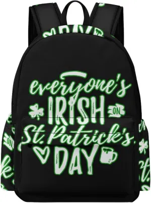 Everyones Irish on St Patricks Day Backpack Lightweight Laptop Backpack Business Bag Casual Shoulder Bags Daypack for Women Men