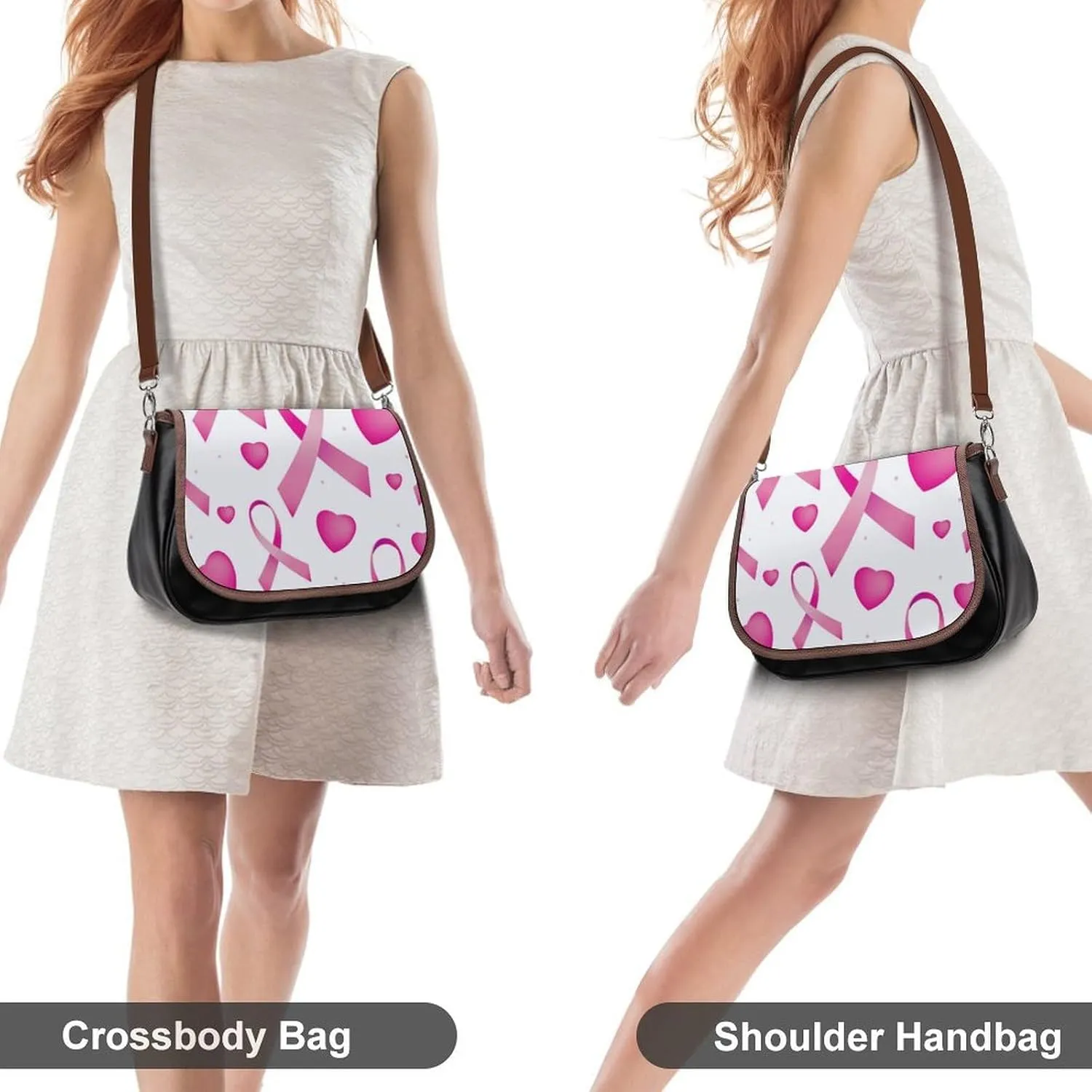 Fashion Crossbody Bag Vintage Leather Shoulder Purse With Adjustable Strap