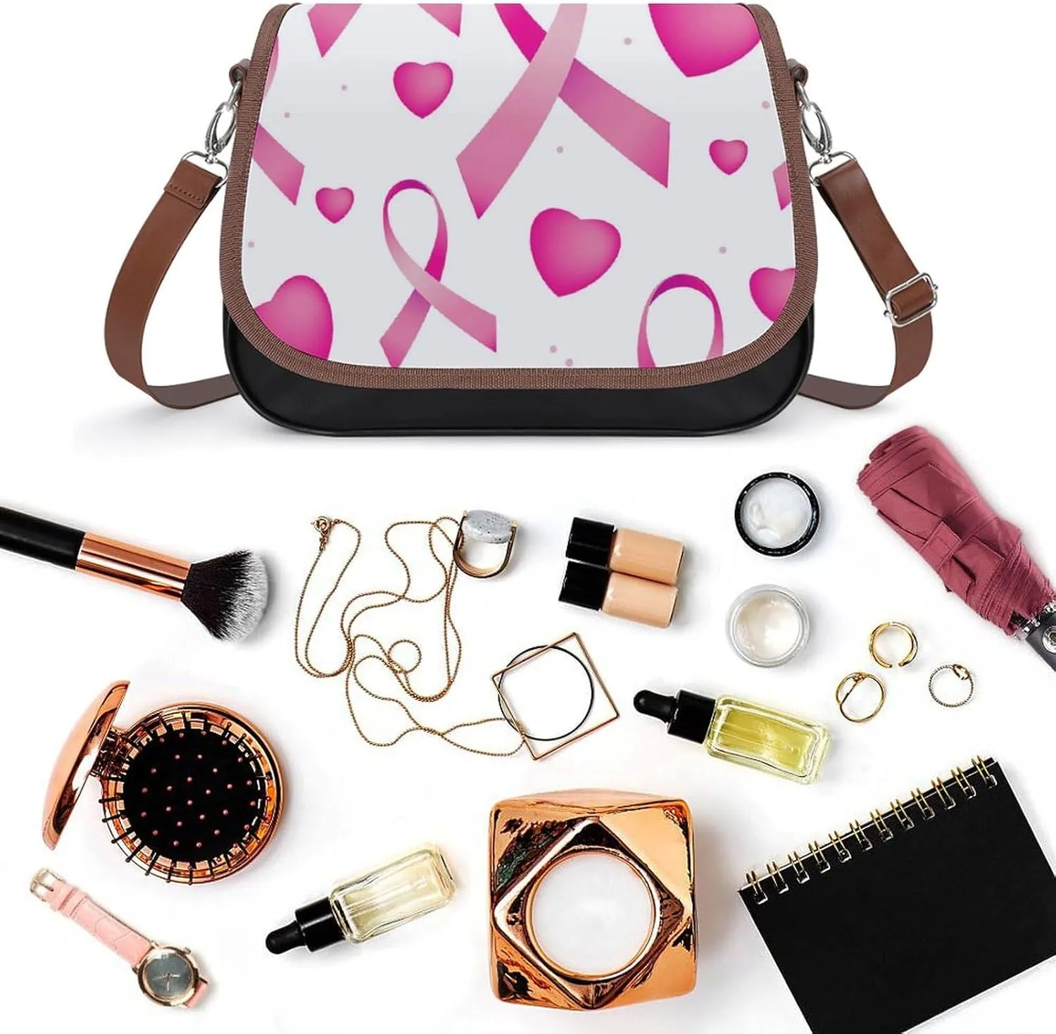 Fashion Crossbody Bag Vintage Leather Shoulder Purse With Adjustable Strap