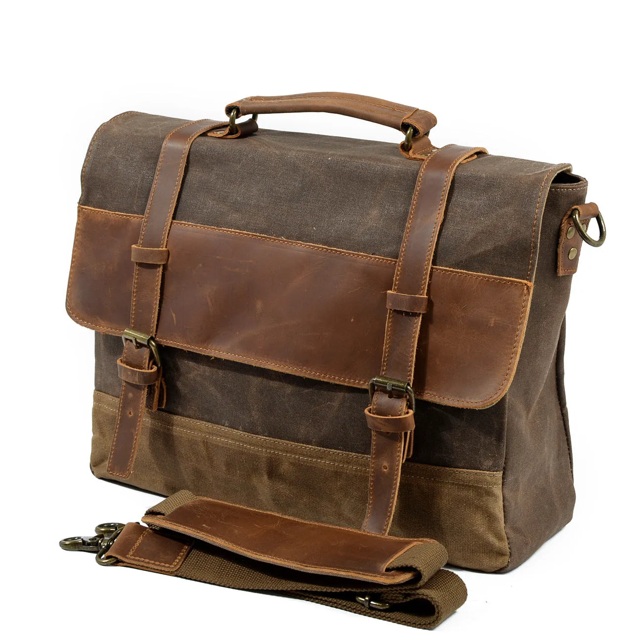 Fashionable Retro Genuine Leather Messenger Bag – Waterproof Crossbody Bag