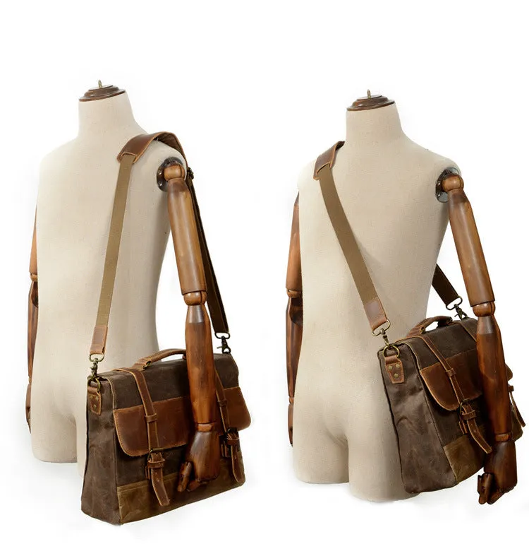 Fashionable Retro Genuine Leather Messenger Bag – Waterproof Crossbody Bag