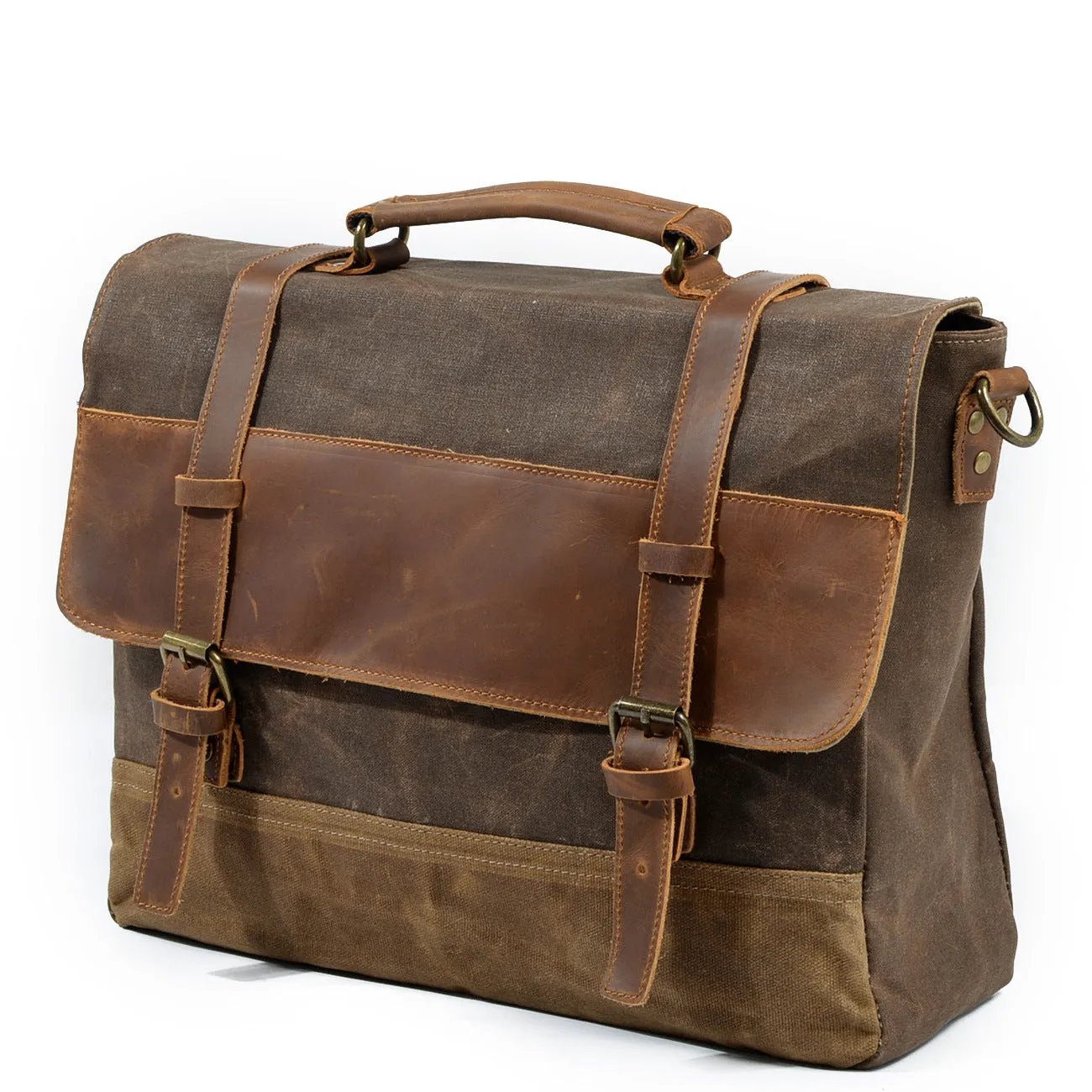 Fashionable Retro Genuine Leather Messenger Bag – Waterproof Crossbody Bag