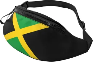 Flag of Jamaica Fanny Pack Crossbody Waist Bag Pack for Men Women. Belt Bag for Travel Walking Running Hiking Fishing.