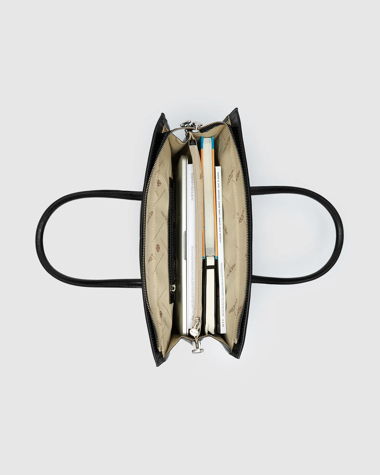 Florence Black - Leather Tote Work Bag
