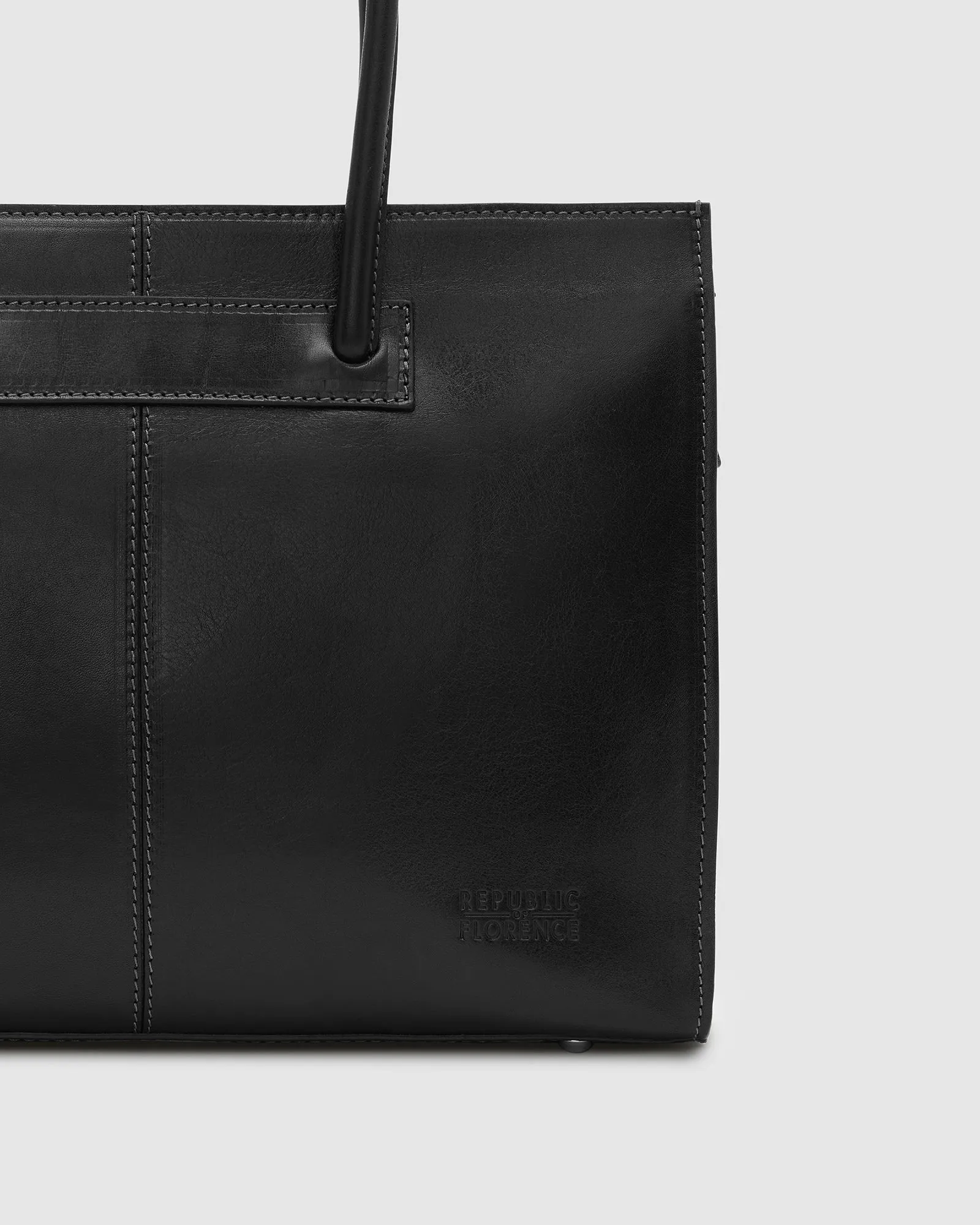 Florence Black - Leather Tote Work Bag