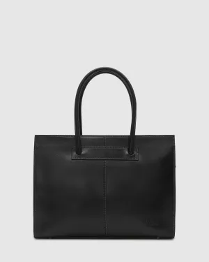 Florence Black - Leather Tote Work Bag