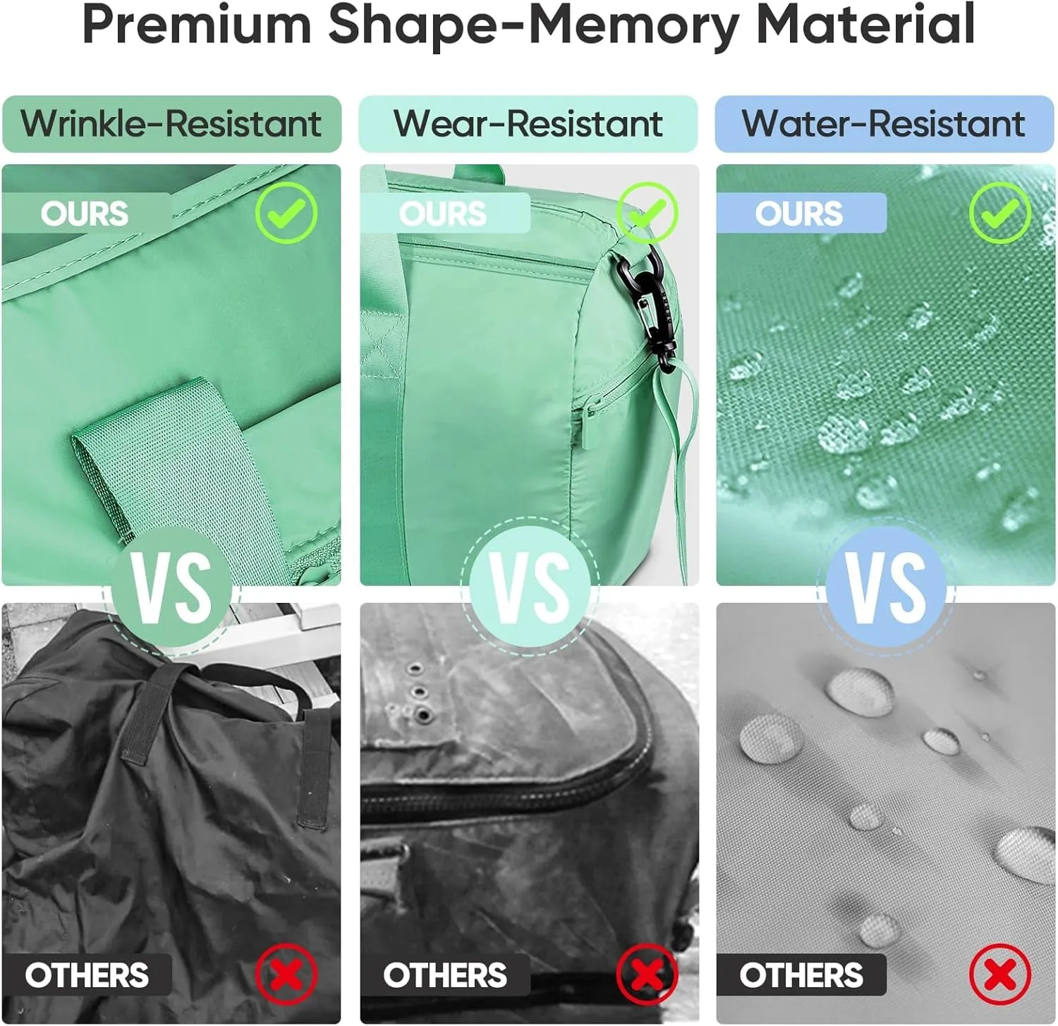 for Massive price drop Bag & Weekend with Clothes - Compartments Lightweight Gym Duffel Optimized (Green) Waterproof Wet Bag Getaways Sports Versatile Shoe