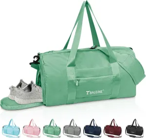 for Massive price drop Bag & Weekend with Clothes - Compartments Lightweight Gym Duffel Optimized (Green) Waterproof Wet Bag Getaways Sports Versatile Shoe