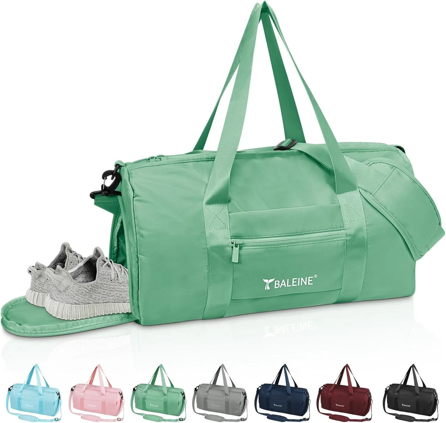 for Massive price drop Bag & Weekend with Clothes - Compartments Lightweight Gym Duffel Optimized (Green) Waterproof Wet Bag Getaways Sports Versatile Shoe