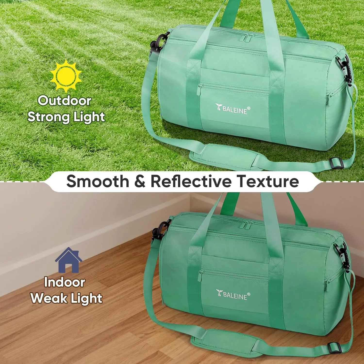 for Massive price drop Bag & Weekend with Clothes - Compartments Lightweight Gym Duffel Optimized (Green) Waterproof Wet Bag Getaways Sports Versatile Shoe