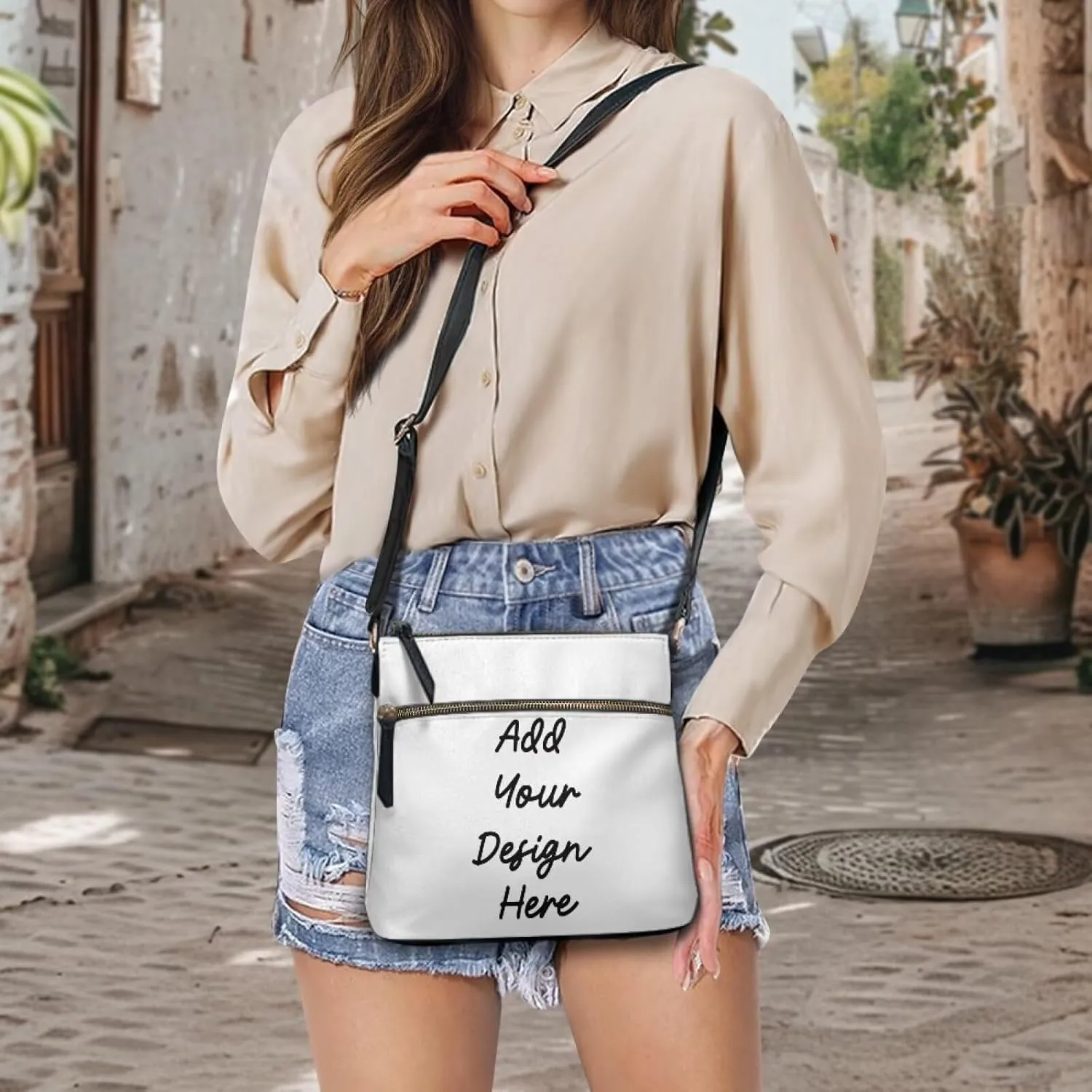 FOR U DESIGNS Crossbody Bags for Women Trendy Travel Leather Shoulder Satchel Bags with Zipper Pockets for Work