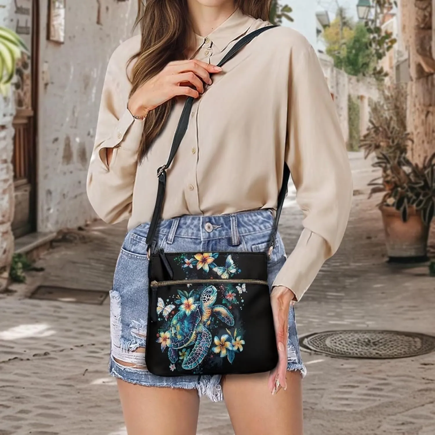 FOR U DESIGNS Leather Crossbody Bags for Women Shoulder Bags for Work Travel Sling Bag