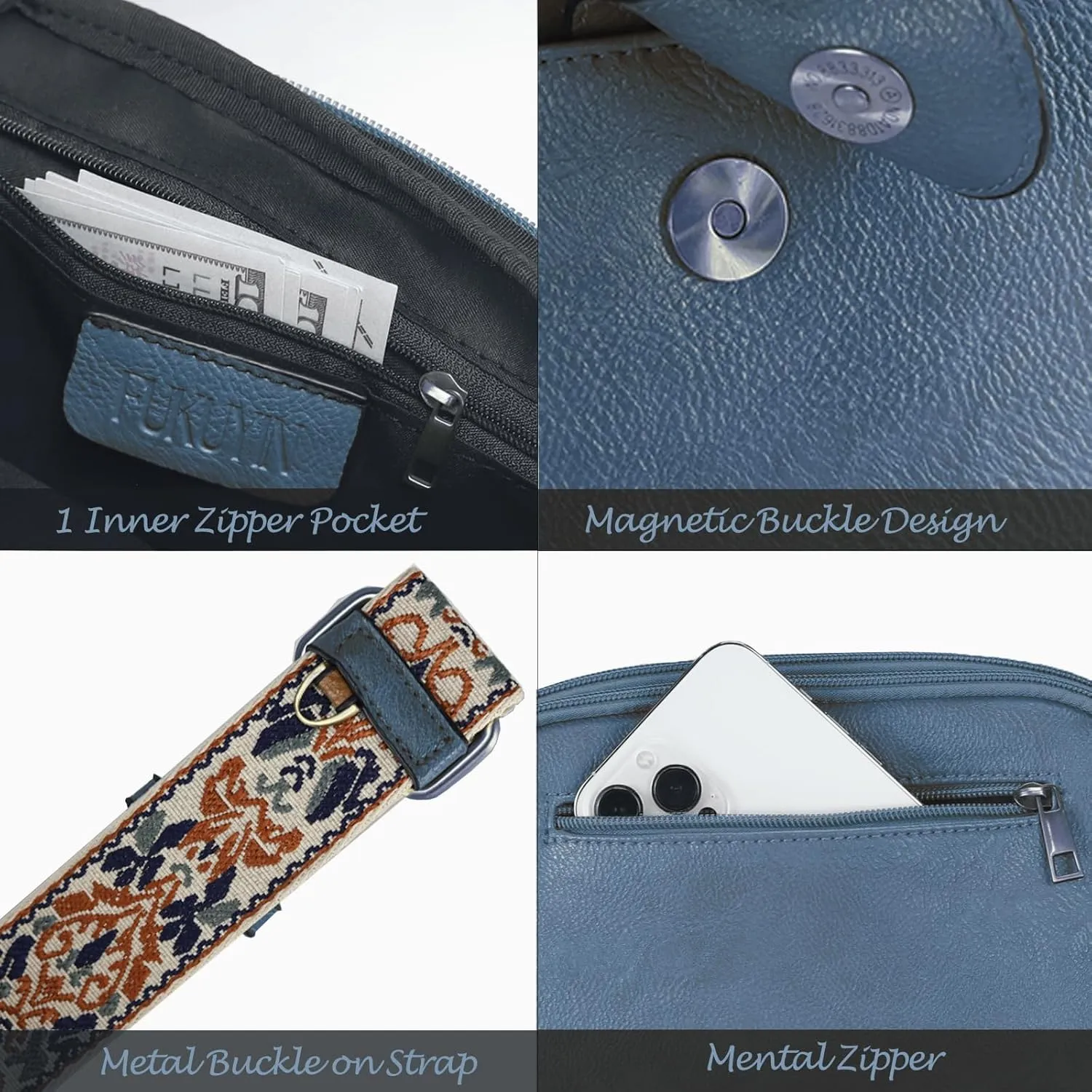 FUKUYIN Small Crossbody Bags for Women Vegan Leather Shoulder Purses Women's Crossbody Handbags
