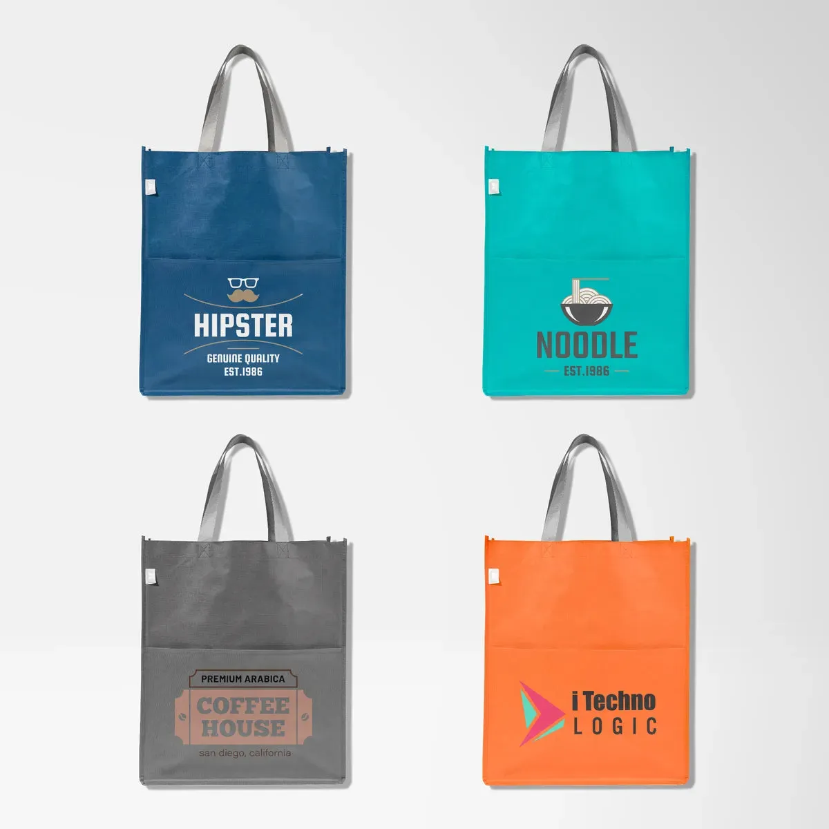 Full Color Recycled Plastic Rayna Tote with Pocket