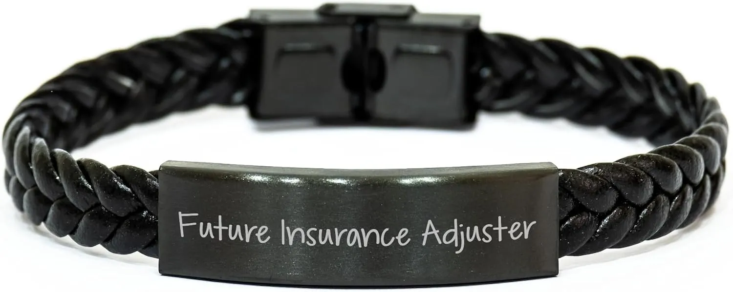 Future Insurance Adjuster Funny Quote Interlaced Leather Choker Valentine's Unique Gifts for Insurance Professionals Gifts from Mom to Future Insurance Adjuster