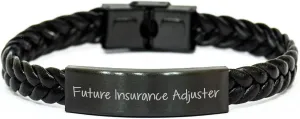 Future Insurance Adjuster Funny Quote Interlaced Leather Choker Valentine's Unique Gifts for Insurance Professionals Gifts from Mom to Future Insurance Adjuster