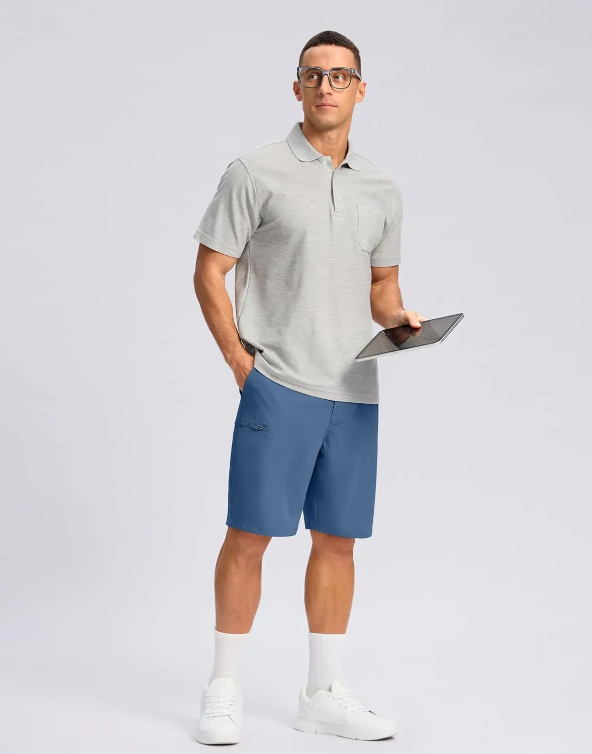 G Gradual Men's Casual Shorts 7"/ 9" Lightweight 4 Pockets Stretch Quick-Dry Summer Shorts for Golf Work Hiking Trips